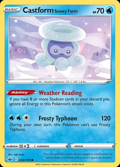 Castform Forma Nuvola di Neve